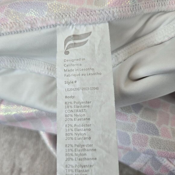 Fabletics Leggings Size Medium Shiny Stretchy Athletic Workout Pull On Pants - Picture 8 of 12